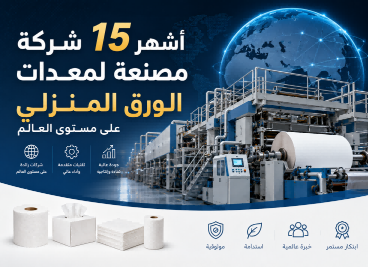 أشهر 15 شركة مصنعة لمعدات الورق المنزلي على مستوى العالم