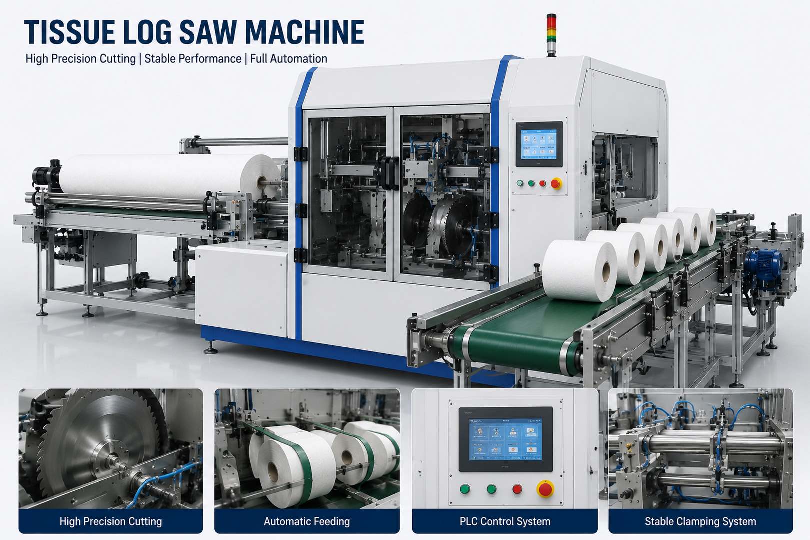 Tissue Log Saw Machine