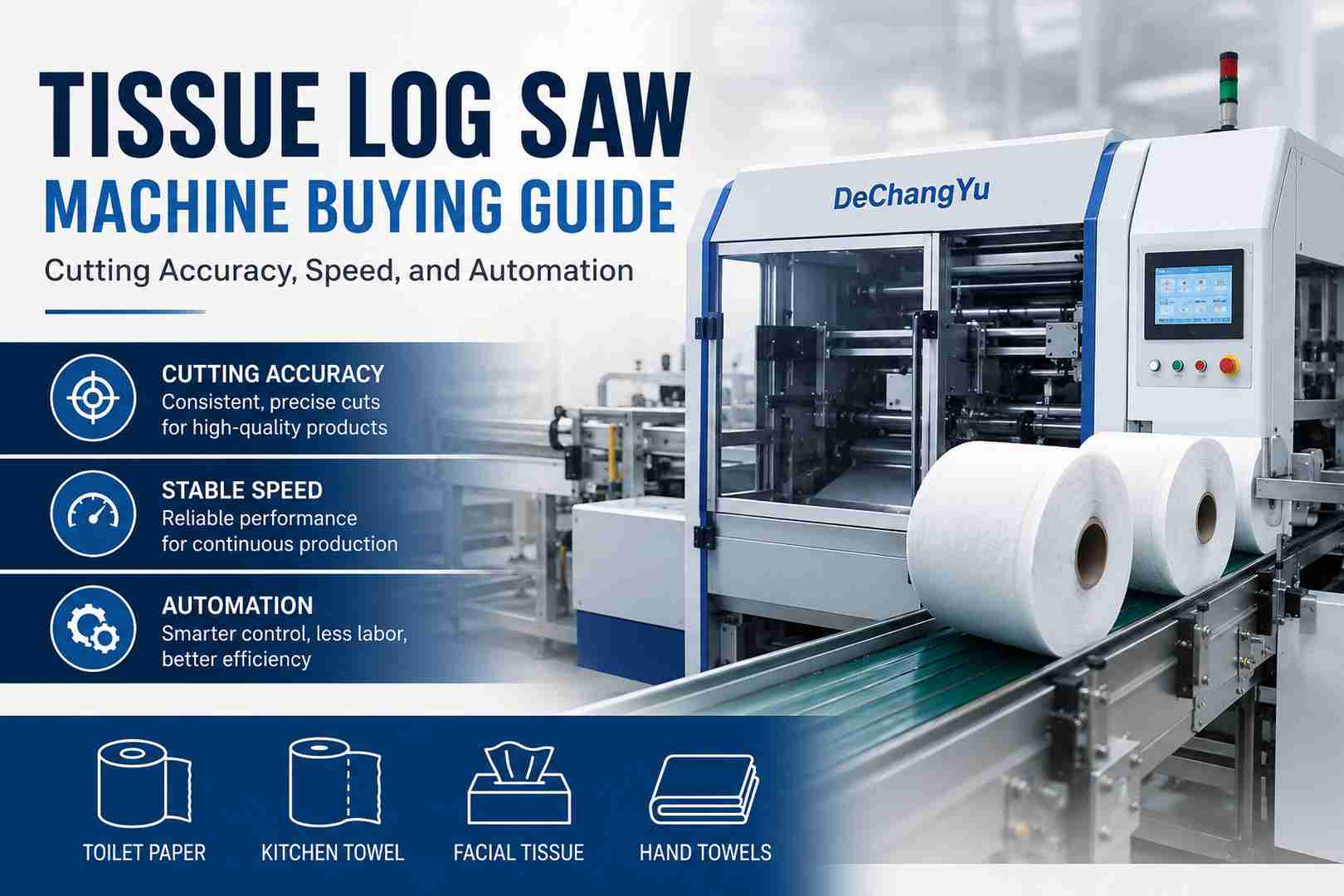Tissue Log Saw Machine Buying Guide: Cutting Accuracy, Speed, and Automation